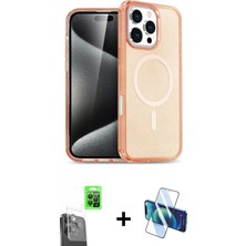 Marsilyan™- iPhone 16 Pro Max Kılıf Nova Asil Prime - Siyah 3D Antistatik Seramik Nano Ekran Koruyucu + Raze Metal Kamera Lens - Sh