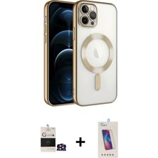 Marsilyan™- iPhone 14 Pro Max Kılıf Nova Işık Özel Seri - Siyah Joko 5d Cam + Gold Bilvis Titan Kamera Lens