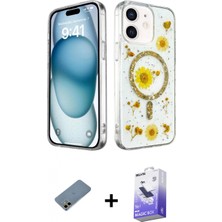 Marsilyan™- iPhone 12 Kılıf Kozmos Doku - Siyah Bilvis 5in1 5d Magic Hayalet Cam Ekran Koruyucu + Shine Kamera Lens Koruma Cam - Gd