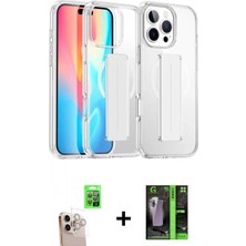 Marsilyan™- iPhone 16 Pro Max Kılıf Nova Işık Koleksiyonu - Şeffaf 360 Full Body Arka Koruyucu + Raze Metal Kamera Lens - Nlgy
