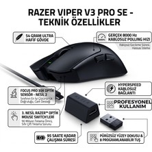Razer Viper Pro Se Edition Kablosuz Gaming Mouse | 35K Gen-2 Optik Sensör, 8000Hz Hyperpolling, Ultra Hafif E-Spor Oyuncu Mouse | Kesintisiz Bağlantı ve Profesyonel Performans