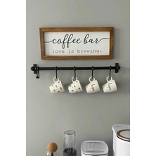 Kitchen Dream Duvara Monte Edilen 6 Kancalı Dekor Kaşıklık ve Kupa Askısı