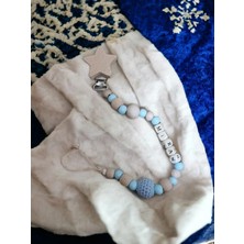 My Kids Room Doğal Ahşap Emzik Zinciri - Isimli Emzik Askısı Ahşap Emzik Tutucu Sağlıklı ve Hijyenik