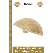 Carlburn #yelpaze Doğal El Yapımı Kaliteli Şık Tasarım Hediyelik Otantik Serinletici Hafif Ahşap Yelpaze - 1 Adet