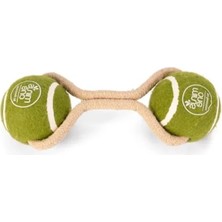 Die Grup Kauçuk Ipli Iki Tenis Topu, 21CM, Gri/kahverengi