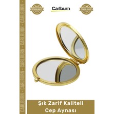 Carlburn #ayna Promosyon Çelik Metal Hediyelik Kına Düğün Sticker Uyumlu Şık Zarif Kaliteli Cep Aynası