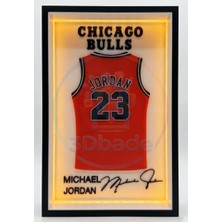 3D Bade | Michael Jordan | Forma imzalı | Dekoratif | Gece Lambası | Hediye