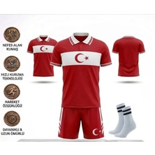 Sidas Türkiye Polo Yakalı Çocuk Futbol Forması Takımı Özel Tasarım  3'lü Set Forma+ Short+Çorap (KODY03)