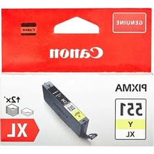 Die Grup Canon CLI-551XL Y Yüksek Kapasiteli Orijinal Sarı Mürekkep Kartuşu 6446B001
