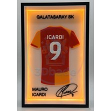 3D Bade | Mauro Icardi | Forma imzalı | Dekoratif | Gece Lambası | Hediye