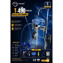 Titech Airless T-490 Elektrikli Airless Boya Makinası Tekerlekli (Kartsız)-Mavi
