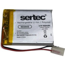 Mudanis Sertec 403443 3.7V 520 Mah Li-Polymer Pil (DEVRELI/1.5A)