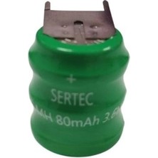 Mudanis Sertec - 3.6V 3S1P 80 Mah 3 Pin  Nı-Mh Buton Pil