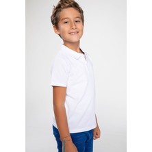 Defacto Erkek Çocuk Polo Yaka Kısa Kollu Tişört Beyaz %100 Pamuk 10 - 11 Yaş Trend Model  K1689A619SP