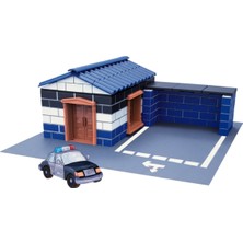 Tufy Toys Polis Karakolu Yapım Seti- Harçlı Tuğla Oyuncak Seti