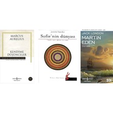 Türkiye İş Bankası Kültür Yayınları Kendime Dusunceler+Sofia Nin Dunyasi+Martin Eden=(3kitap)