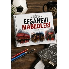 Z&R Craft Futbolun Efsanevi Mabedleri Boyama Kitabı / A4 Boyutunda / 30 Ikonik Stadyum / Spiralli / Futbol Severler Için