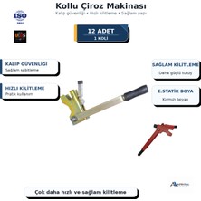 Sait Demirci 12 Adet Kollu Çiroz Makinası Kalıp Kilidi Sabitleme Bağlama Aleti 1 Koli