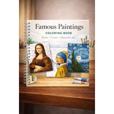 Z&R Craft Ünlü Tablolar Boyama Kitabı – Famous Paintings | Stres Azaltan Sanat Serisi - 20 Tablo