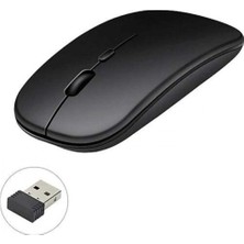 Marsilyan Kablosuz Mouse Fare Şarjlı Bluetooth Wireless Çift Modlu Sessiz
