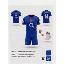 Rüya Vadisi Arsenal.henry.deplasman MAVI2012 Sezon Retro Çocuk Forması 4 Parça