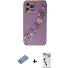 Marsilyan™- iPhone 12 Pro Max Kılıf Nova Işık Prime - Şeffaf Uv Polymer Nano Ekran Koruyucu + Gümüş Shine Kamera Lens Koruma Cam