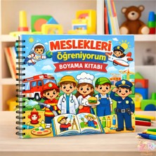 Z&R Craft Meslekleri Öğreniyorum Eğitici Boyama Kitabı | 20 Meslek | 120 gr Boya Geçirmez Kağıt.