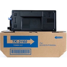 TK3160 Muadil Toner Kyocera Ecosys M1345DN P3045 / P3050 / P3055 / P3060 / P3145 / P3150 / P3155 / M3145 / M3645 Yazıcılara Uyumlu