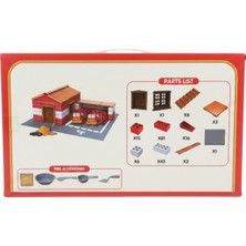 Tufy Toys Itfaiye Istasyonu Yapım Seti- Harçlı Tuğla Oyuncak Seti