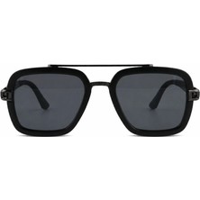 Unisex Kare Çerçeve Kahverengi Güneş Gözlüğü UV400 Korumalı