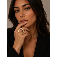 Allona Shop Allona Lunessa Ay Form Tasarım Yüzük