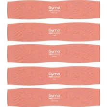 Gymo Pro Series Çantalı Direnç Bandı Fitness Pilates Esnetme Lastiği 5'li Set Silikon Somon