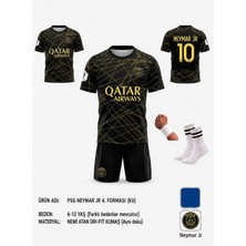 Gökmenspor Neymar Jr.psg.gold-Siyah Özel Tasarım Çocuk Forması 4 Parça