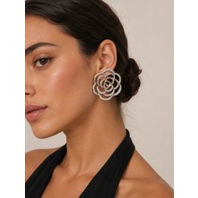 Allona Shop Rosavelle Çiçek Form Tasarım Küpe