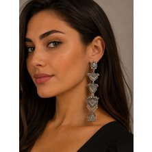 Allona Shop Etnik Motifli Sallantılı Statement Küpe