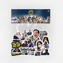 Baprile Brooklyn Nine-Nine 28 Parça Sticker Paketi Suya Dayanıklı Laptop Termos Telefon Etiket Seti
