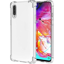 Powerfox Samsung Galaxy A70 Uyumlu Köşe Korumalı Şeffaf Kılıf