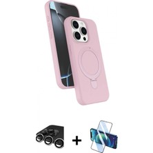 Marsilyan™- iPhone 15 Pro Max Kılıf Iz Işık Koleksiyonu - Siyah 3D Antistatik Seramik Nano Ekran Koruyucu + Raze Metal Kamera Lens - Gs
