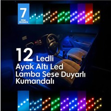 Kitchen Dream Ayak Altı LED 12 Ledli Lamba Sese Duyarlı LED Müziğe Duyarlı LED