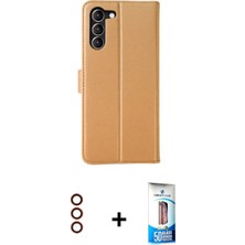 Marsilyan™- Galaxy S23 Plus Kılıf Siluet Işık Serisi - Siyah 5d Eko Cam Ekran Koruyucu + Metal Kamera Lens - Kı