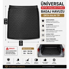 EP Garaj Otomotiv Üniversal Bagaj Havuzu Orta Kalın Tip – Tüm Araçlara Uyumlu | Boy 118 cm En 106 cm