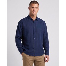 Cliento Premium Pamuklu Keten Oversize Şık Erkek Gömlek