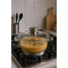 Bambum Baron - Çelik Indüksiyon Tabanlı Cam Tencere 1500ML