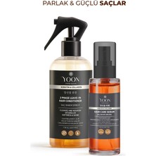 Yoon 2'li Vegan Saç Spreyi ve Nemlendirici Saç Serumu - Canlılık ve Parlaklık Sağlayan - Saç Bakım Kompleksi