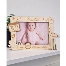 My Kids Room Ahşap Bebek Doğum Fotoğraf Çerçevesi