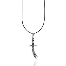 Oya Silver Zirkon Taşlı Hz. Ali Zülfikar Gümüş Kolye Ucu [OYOT325]