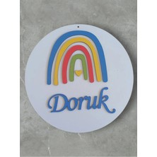 My Kids Room Gökkuşağı Desenli Isimli Pano Kişiye Özel Bebekler Için Isimlik