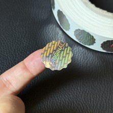 Aso Yaldız Hologram Baskılı Kutu Kapatma Güvenlik Etiketi, Koruma Güvenlik Bandı  (2,5 cm - 2500 Adet)