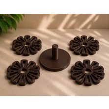 Triora Design Çiçek Figürlü Bardak Altlığı Seti (4'lü)