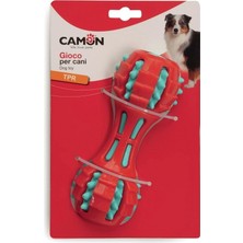 Camon Dikenli Uçlu Iki Renkli Tpr Dambıl Köpek Oyuncağı 18 cm